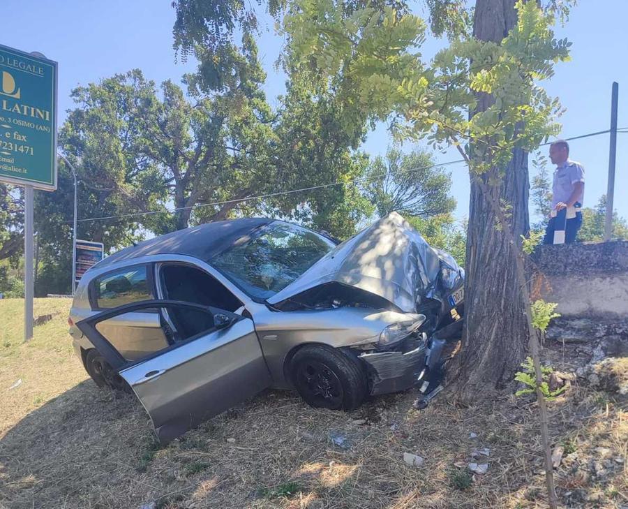 Esce Di Strada E Si Schianta Contro Un Albero