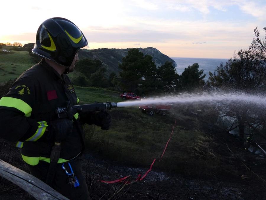 Incendio A Portonovo Brucia Il Bosco Sotto Al Belvedere