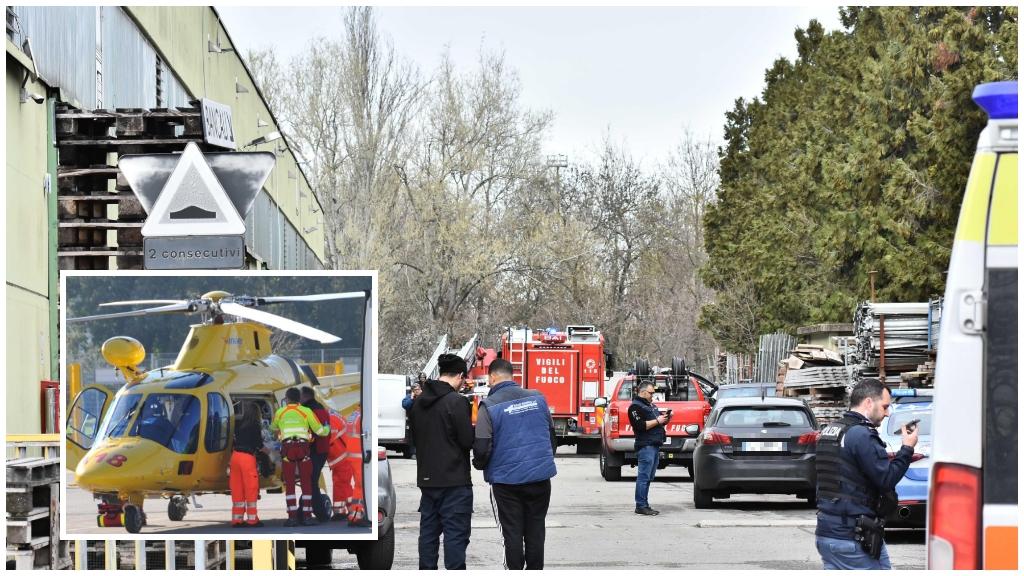 Giovane Operaio Colpito A Testa E Torace Da Un Pesantissimo Carico