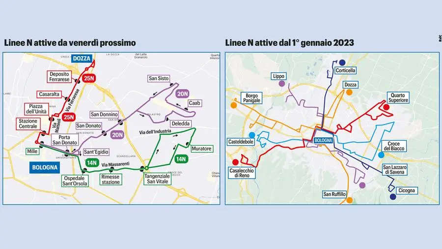 Autobus Bologna, sei linee notturne per collegare città e i Colli