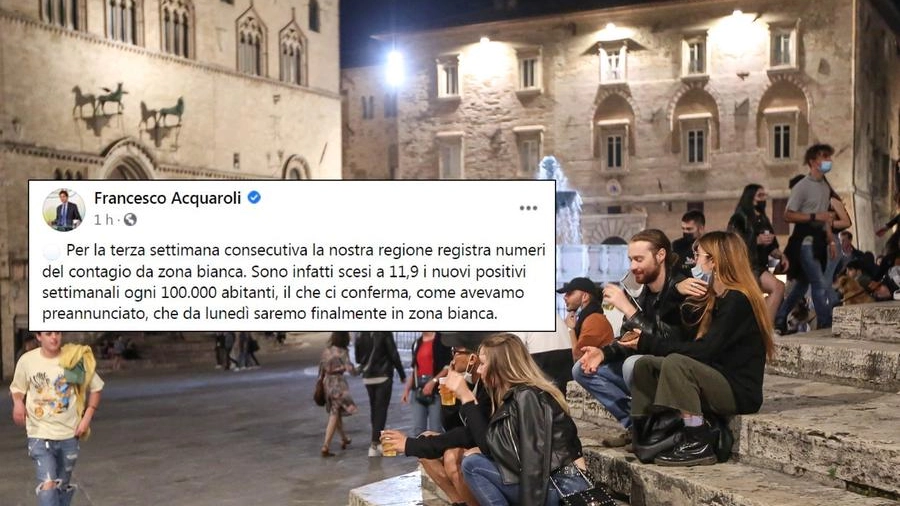 Zona bianca, il post di Acquaroli