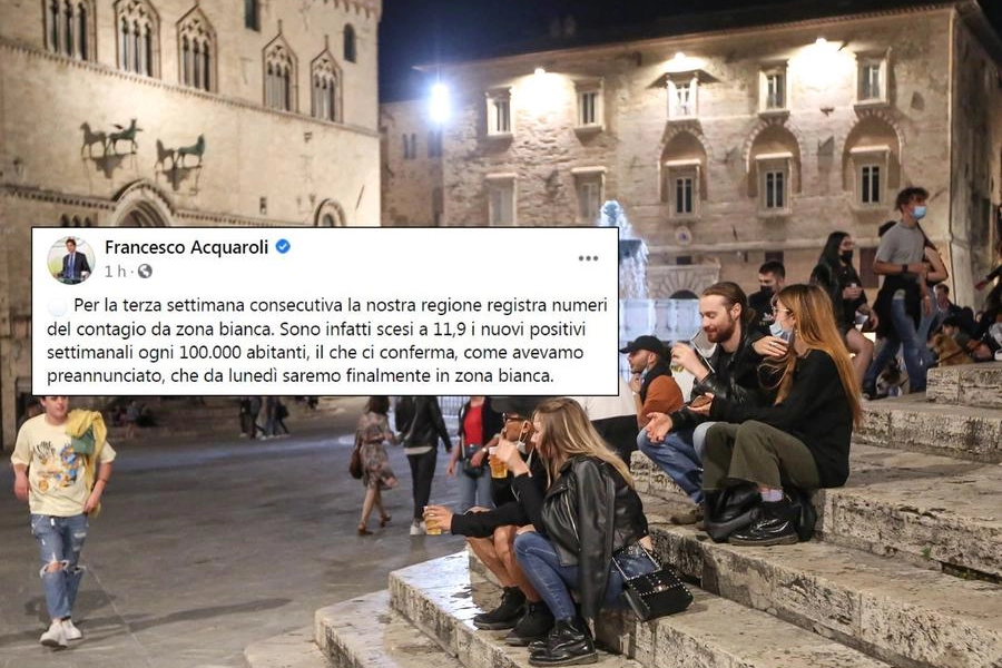 Zona bianca, il post di Acquaroli