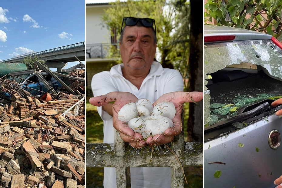 Tempesta di vento e grandine in Emilia Romagna il 22 luglio: tetti scoperchiati, auto e raccolti distrutti, feriti e tanta paura