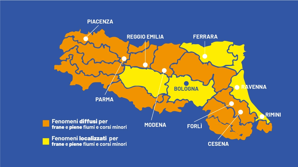 Allerta meteo in Emilia Romagna: le aree a rischio domenica 5 novembre 2023