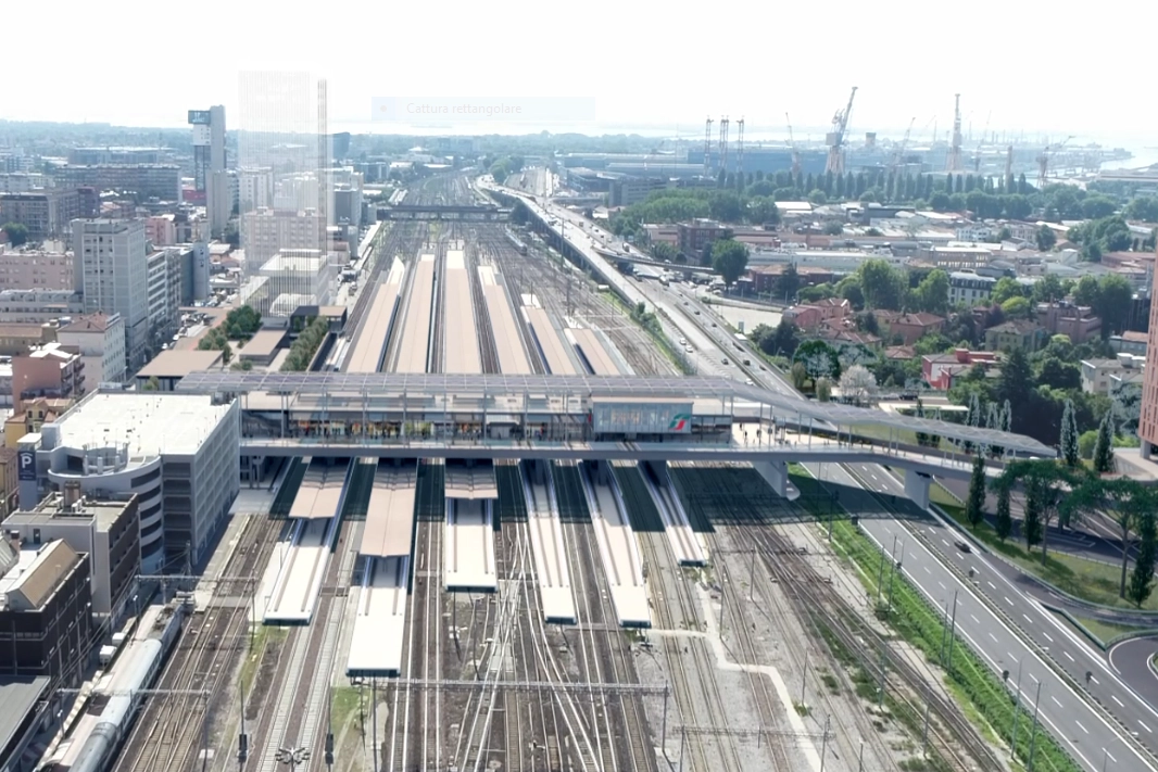 La nuova stazione-ponte di Venezia Mestre
