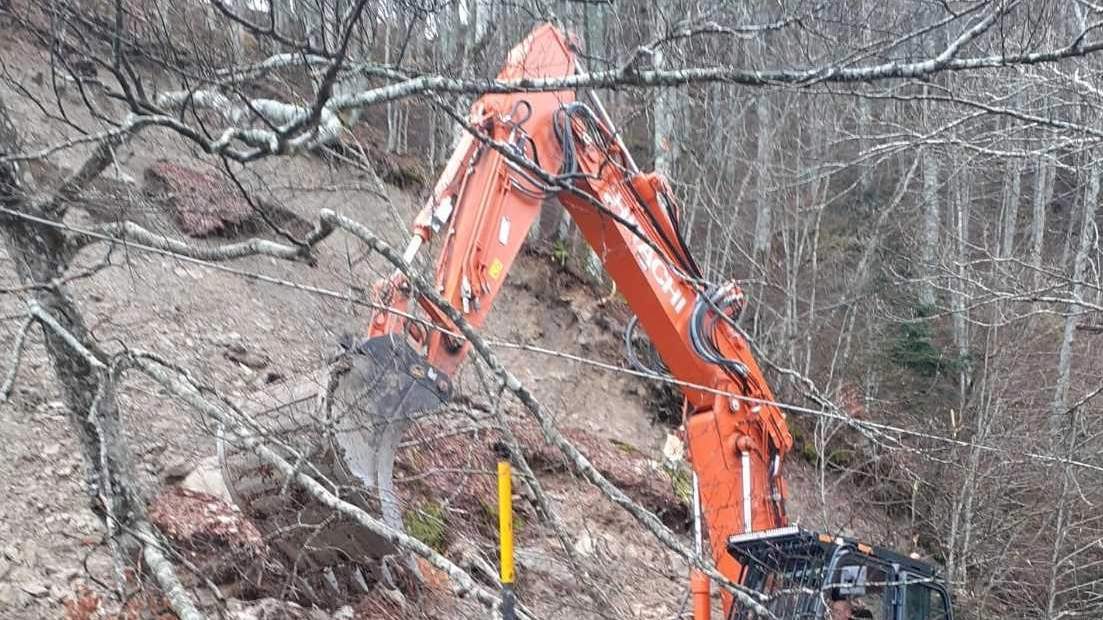 SP 138, rocciatori  per installare  reti paramassi