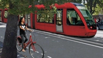 Il tram a Bologna in una ricostruzione