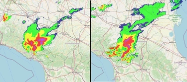 Caldo in Emilia Romagna, arrivano i temporali (e la grandine): il radar meteo di Arpae