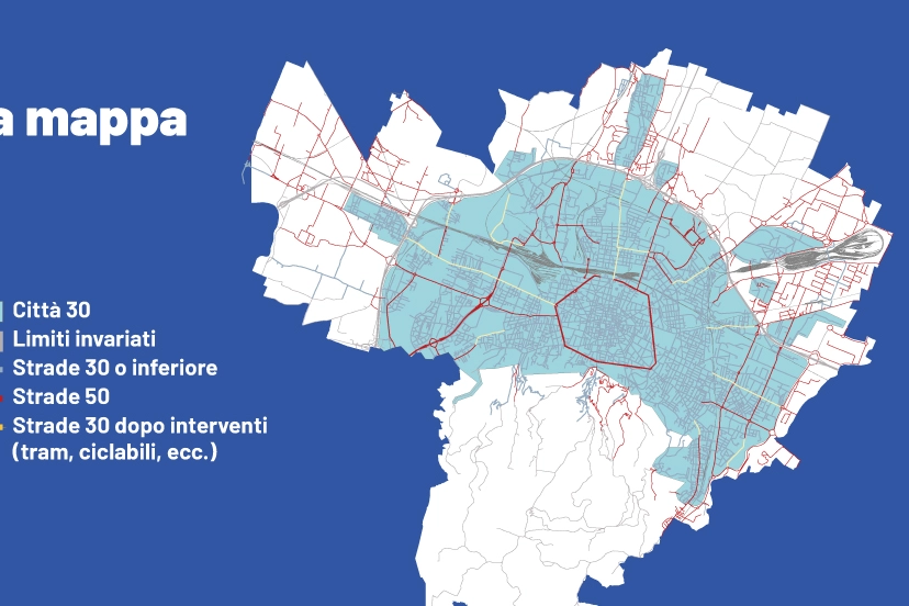 La mappa della città a velocità ridotta