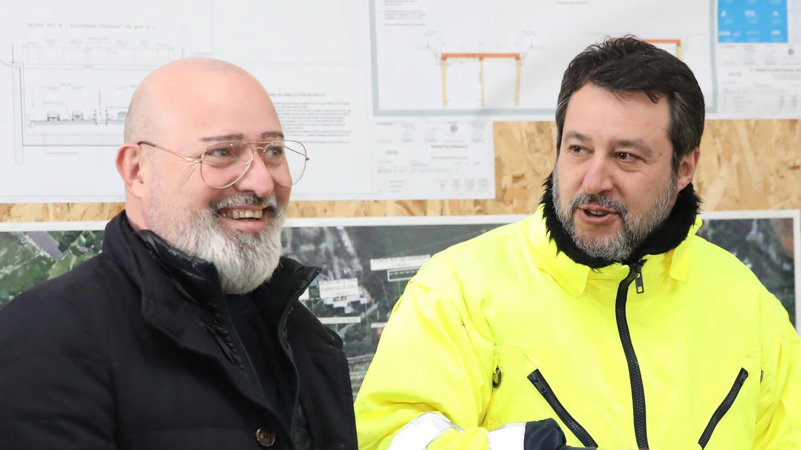 Salvini al taglio del nastro del nuovo ponte Da Vinci