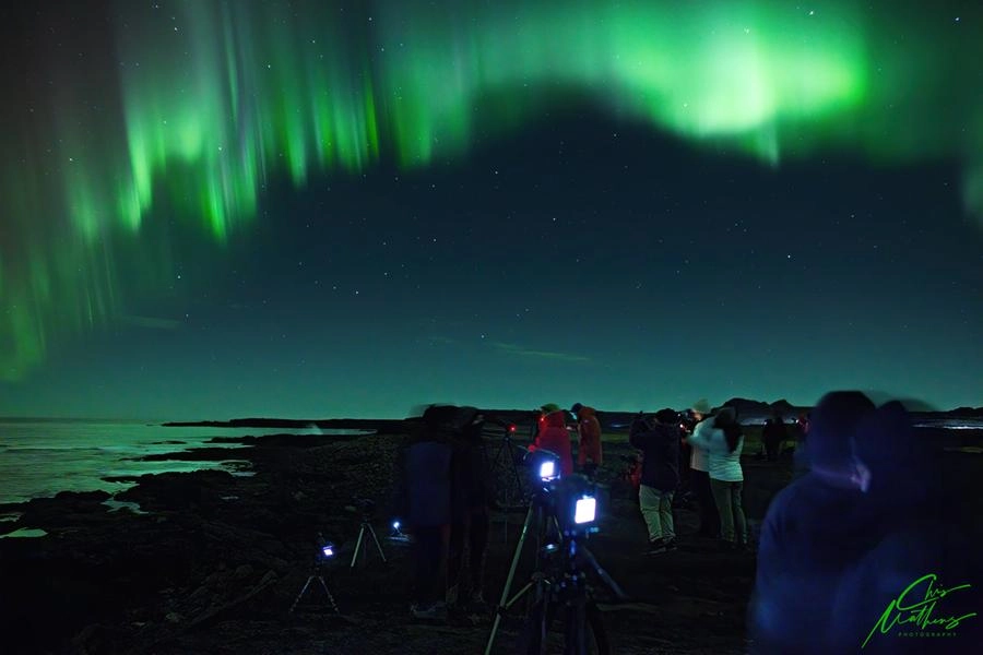 L'aurora fotografata da Christopher Mathews