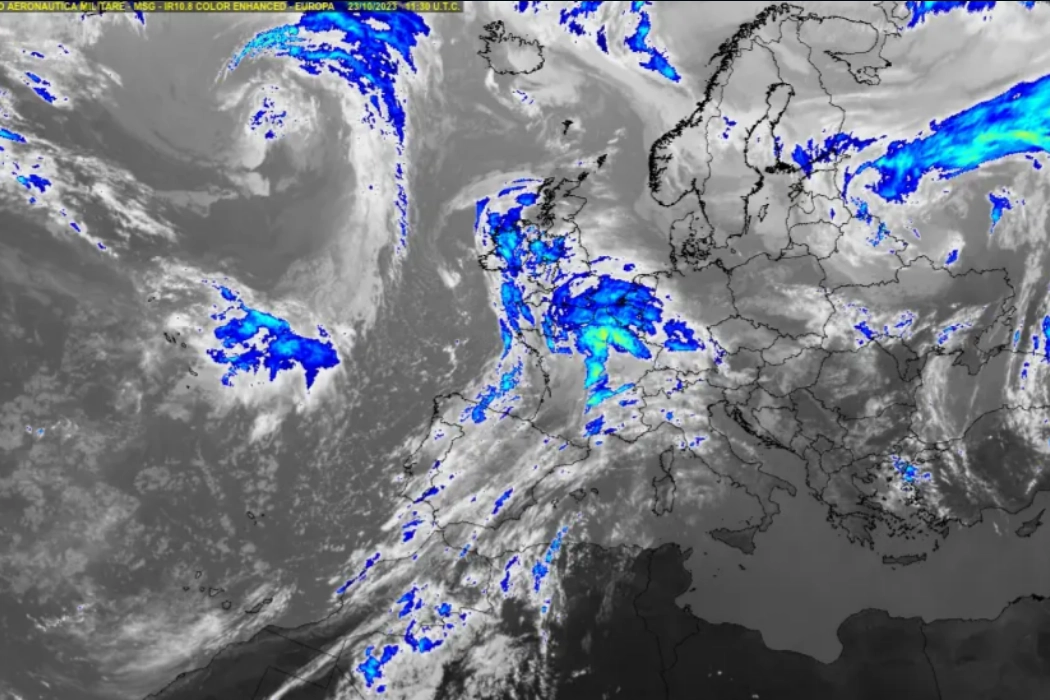 L'immagine dal satellite dal sito di Meteo Aeronautica