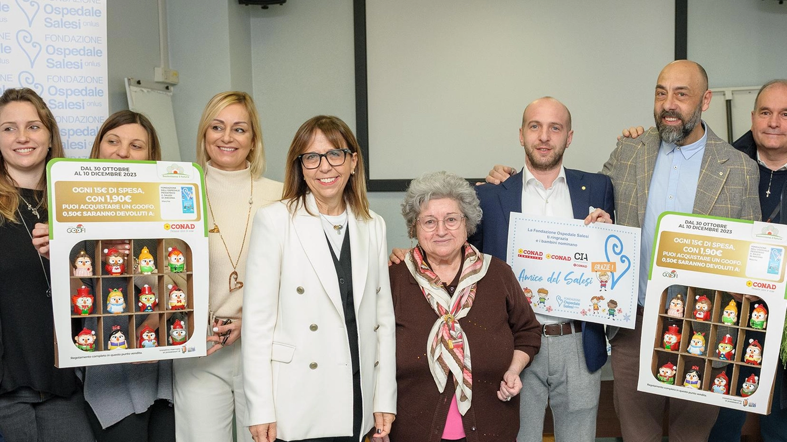 Conad Adriatico e Cia Marche: donati alla Fondazione Salesi i fondi raccolti con i pupazzetti