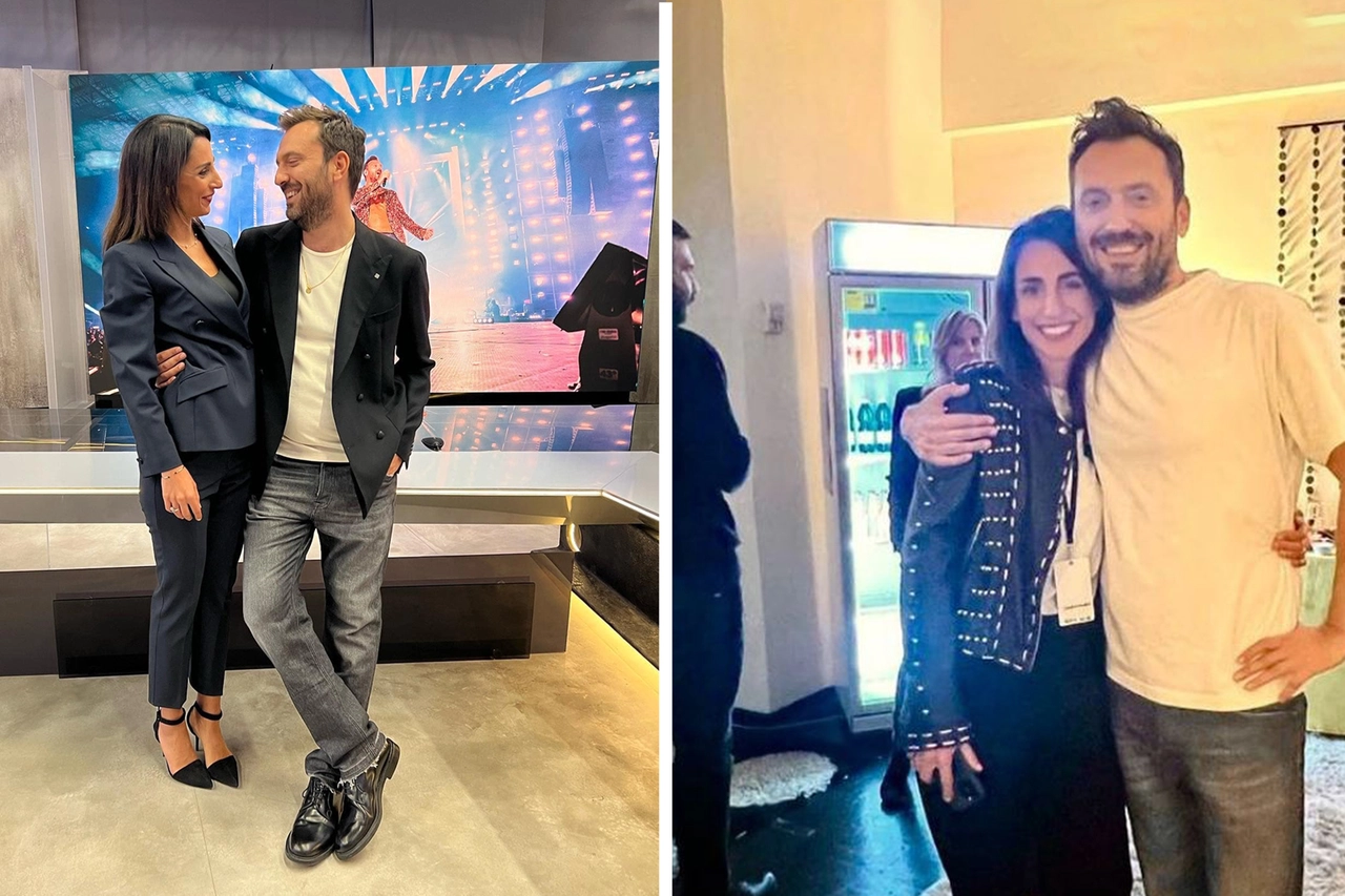 Cesare Cremonini e Giorgia Cardinaletti dopo il Tg1 e in un post concerto