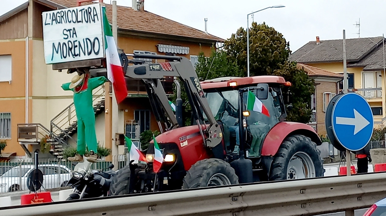 La protesta degli agricoltori riminesi