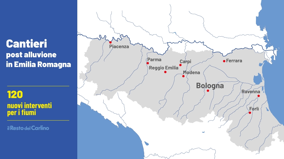 Nuovi cantieri per gli interventi sui fiumi in Emilia Romagna