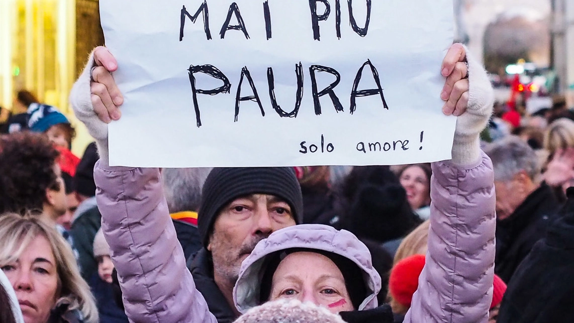 Una manifestazione contro la violenza sulle donne