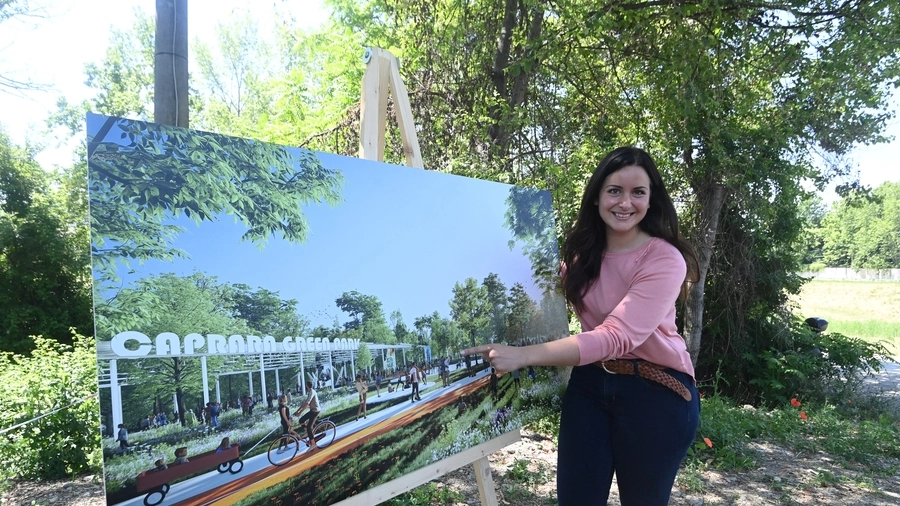 Isabella Conti presenta il suo progetto per i Prati di Caprara (foto Schicchi)