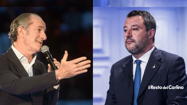 Luca Zaia (a destra) e Matteo Salvini (a sinistra)