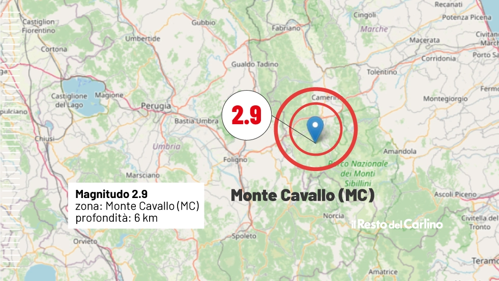 Terremoto, serie di lievi scosse nel Maceratese con epicentro Monte Cavallo