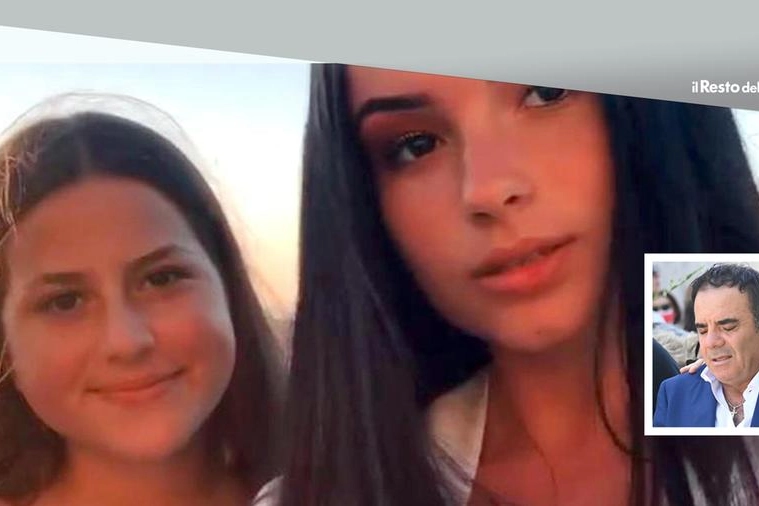 Giulia e Alessia Pisanu e il padre Vittorio