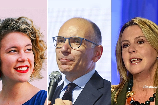 Da sinistra: Rachele Scarpa, Enrico Letta, Beatrice Lorenzin