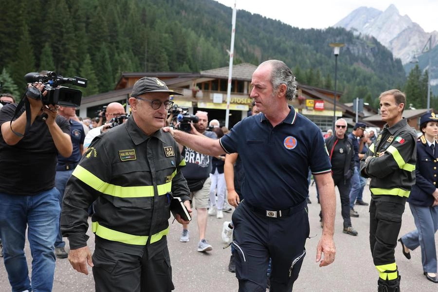 Luca Zaia sul luogo della tragedia