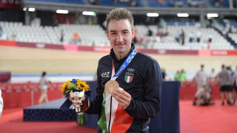 Elia Viviani bronzo di ciclismo su pista a Tokyo 2020