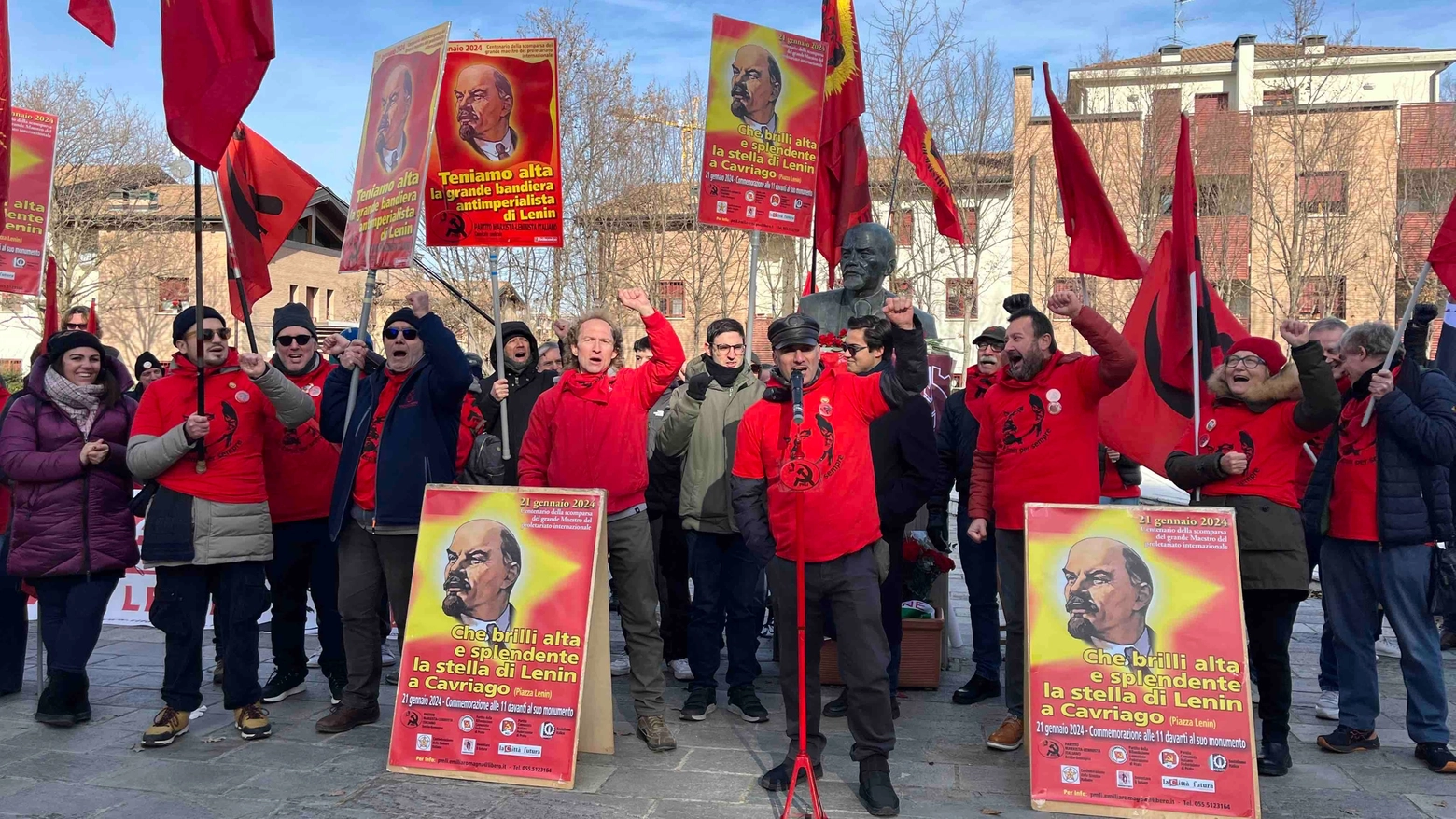 La celebrazione di Lenin a Cavriago, in provincia di Reggio Emilia