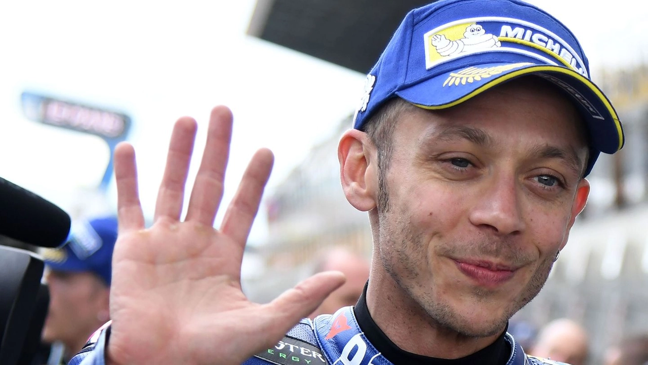 Valentino Rossi al MotoGp di Le Mans (Foto Afp)