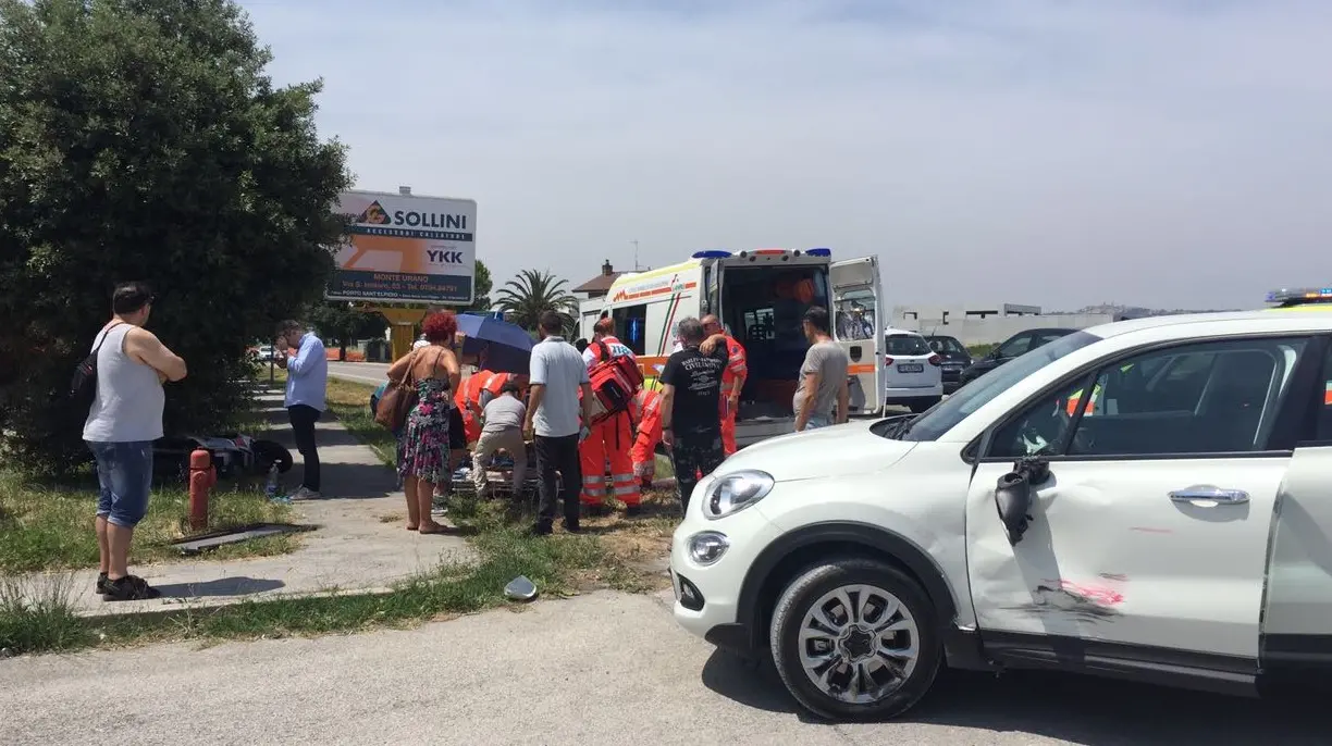 Sant’Elpidio A Mare, Incidente A Casette D’Ete. Motociclista Ferito