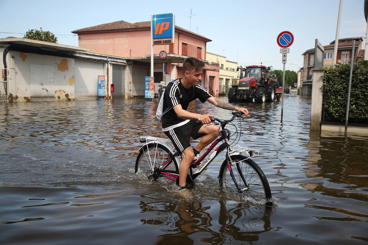 Acqua alta a Conselice (Isolapress)