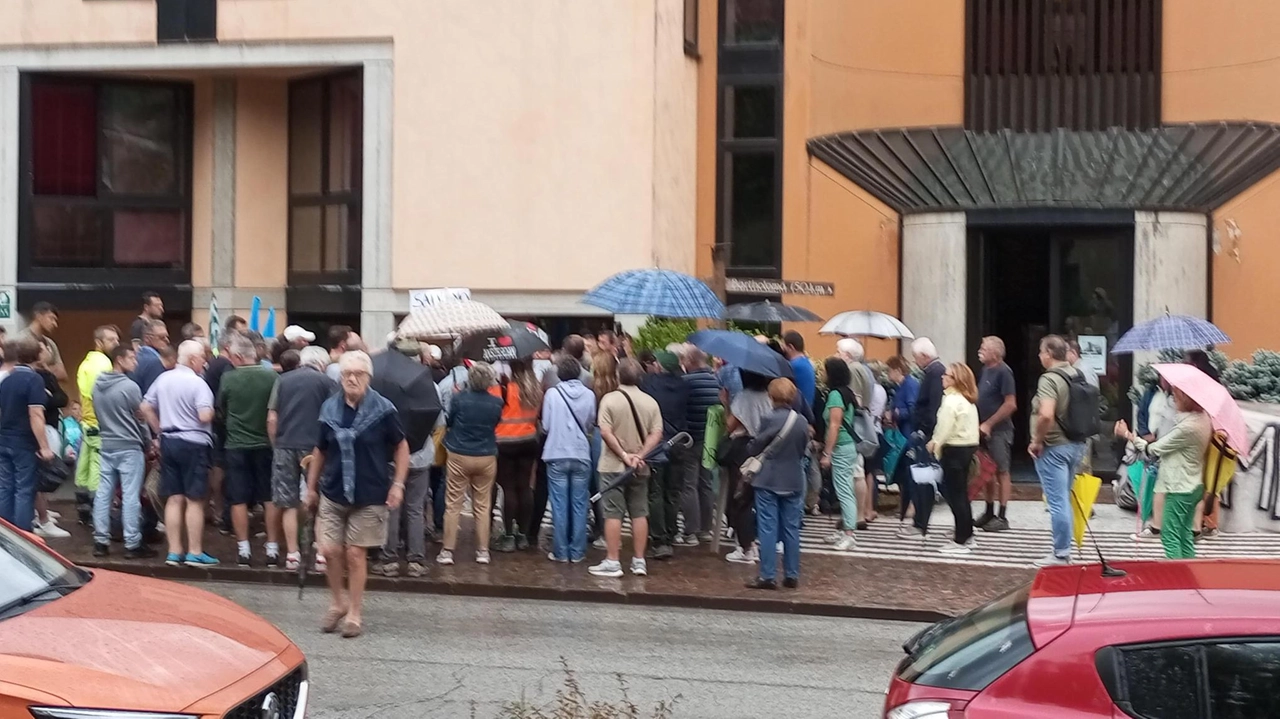 Una manifestazione dei dipendenti