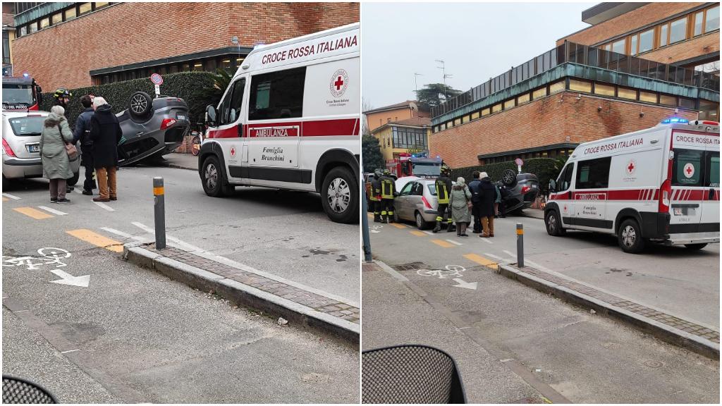 Ottantenne Tampona Auto Ferma E Si Ribalta A Bologna Tre Feriti