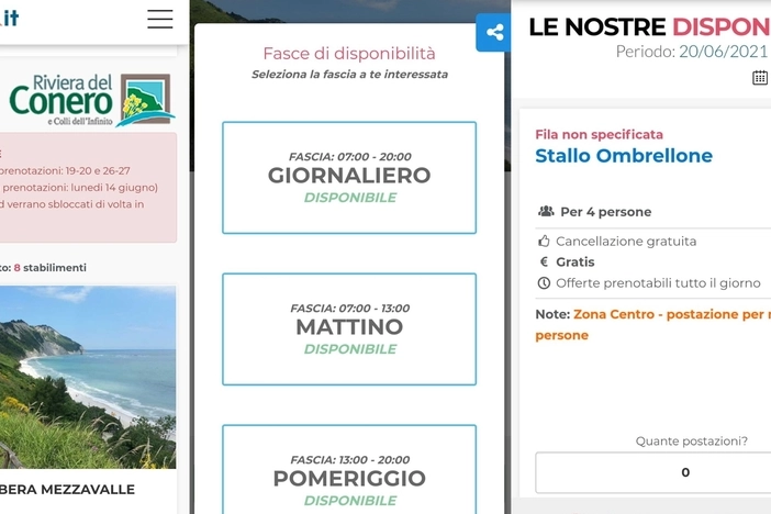 Con l'app iBeach si prenota uno spazio in spiaggia libera