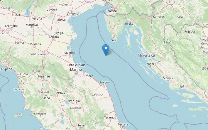 Terremoto oggi nel mare Adriatico: magnitudo 3.2: ecco dove