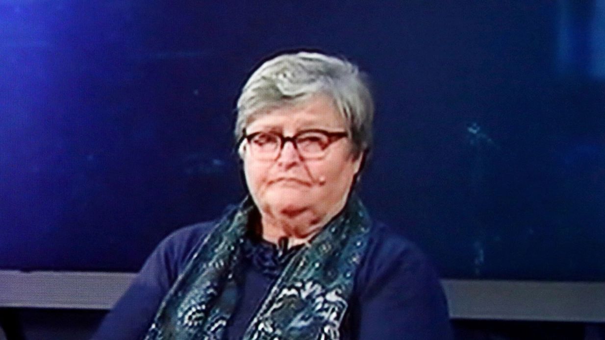 Marisa Degli Angeli in una delle sue apparizioni in tv a ‘Chi l’ha visto’