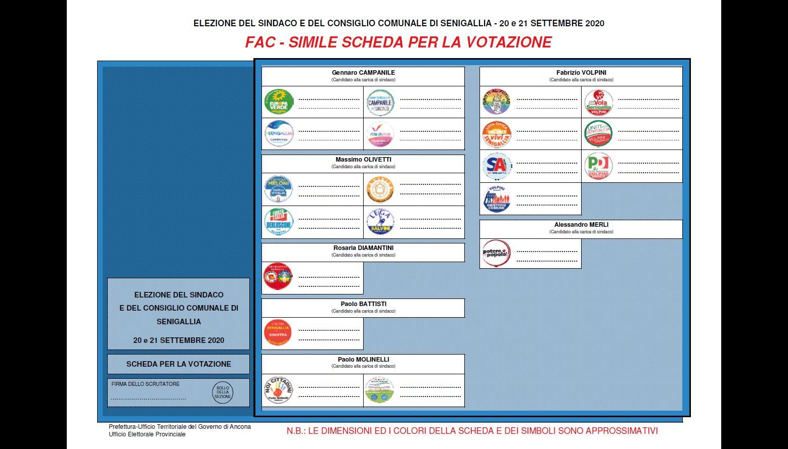 Elezioni Senigallia Come Si Vota E Fac Simile Scheda Elettorale