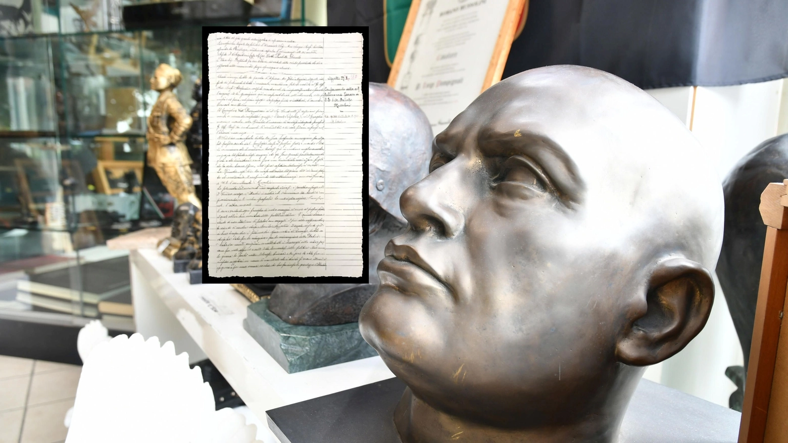 Busto di Mussolini ritrovato a Potenza - Notizie 