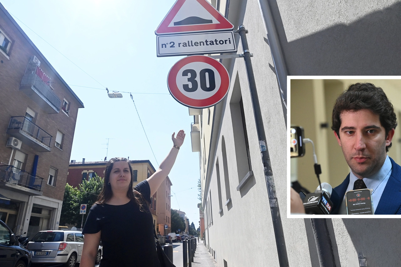 Bologna a 30 all’ora, da luglio verrà installata tutta la cartellonistica della svolta. Nella foto Stefano Cavedagna (Fd'I)