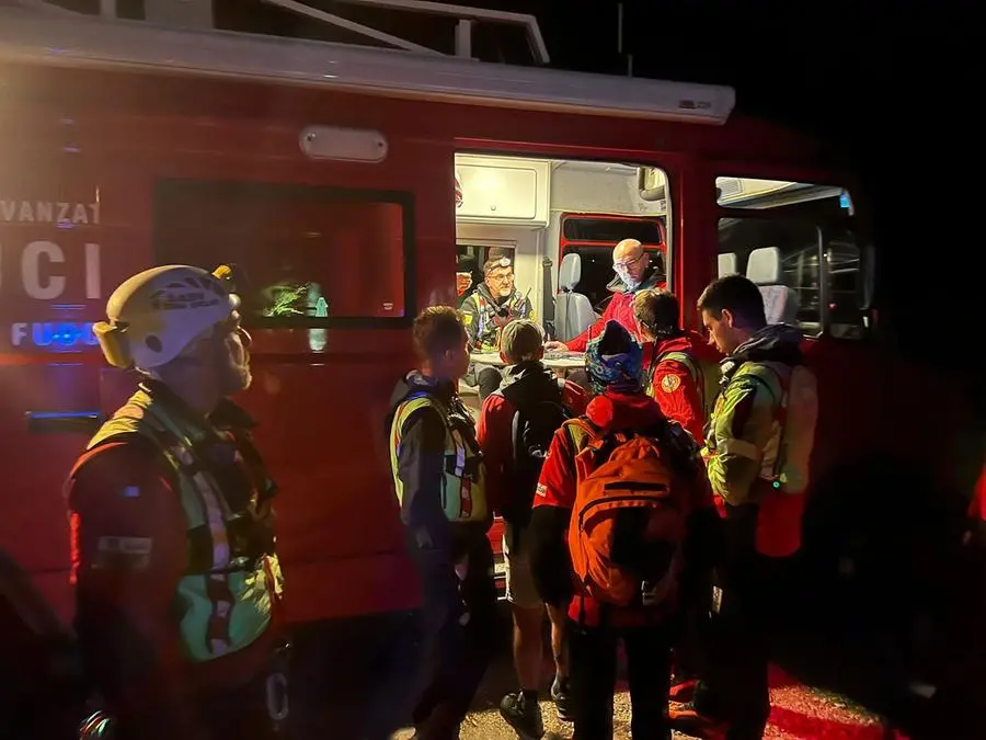 Verona, escursionisti dispersi nel Vajo dell'Orsa sul Monte Baldo recuperati nella notte