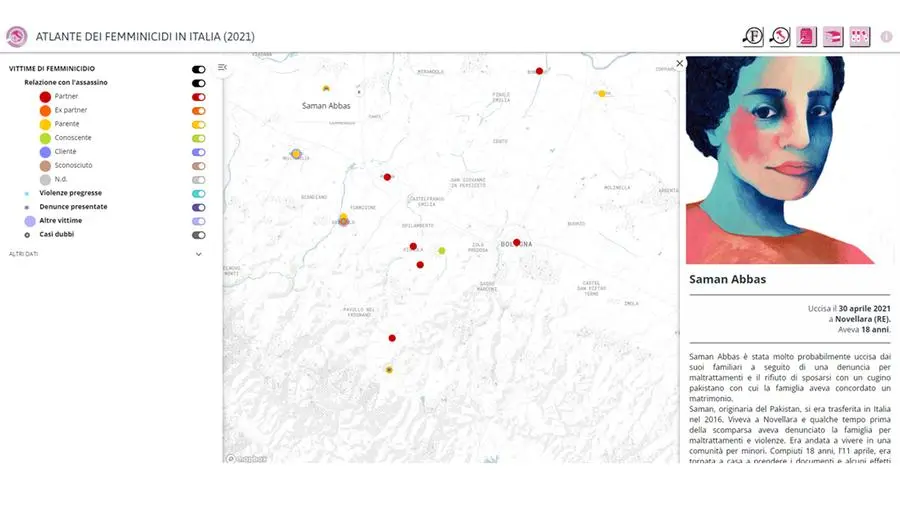 Atlante femminicidi, a Bologna la prima mappa interattiva: ecco come funziona