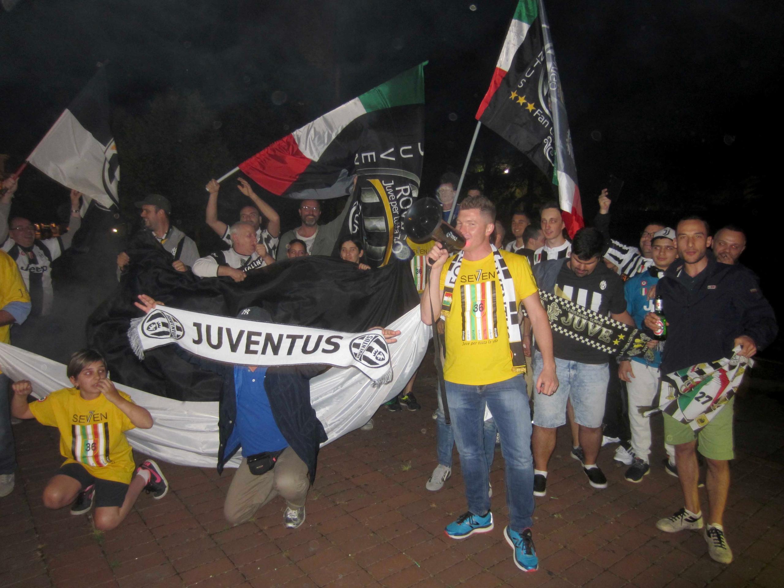 La Rovigo bianconera festeggia il settimo scudetto della Juventus