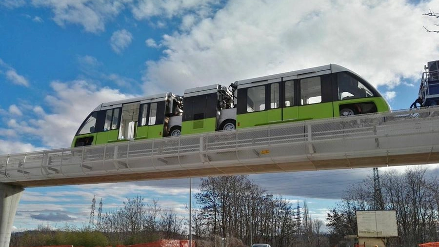 Il People Mover, la navetta che collega la stazione all'aeroporto di Bologna