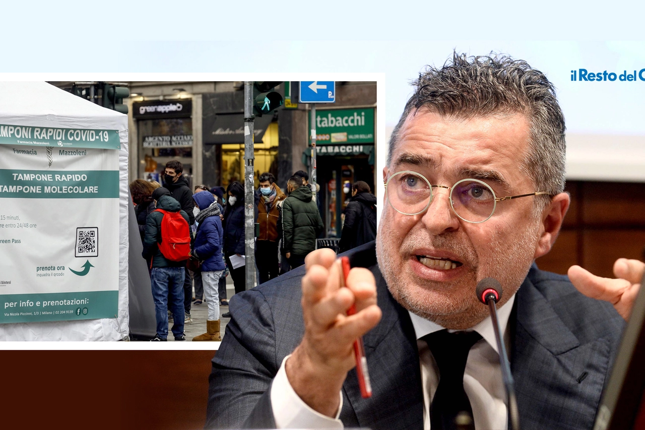 Valter Caiumi (Confindustria Emilia) e la fila per i tamponi