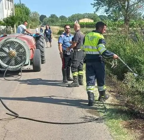 Incendio nelle campagne