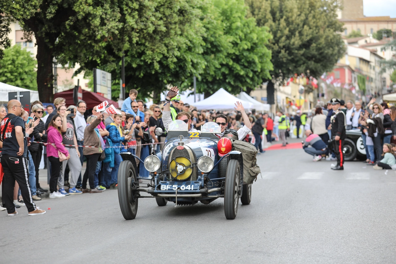 Un passaggio della Mille Miglia nelle passate edizioni