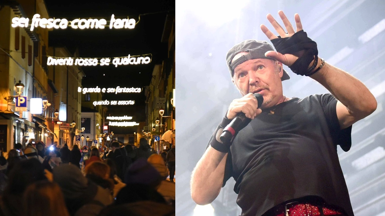 Zocca, le luminarie (foto Bellisi) di Vasco Rossi (foto Serra) diventano permanenti