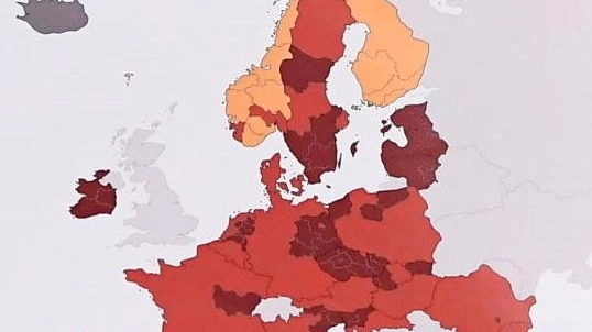 La mappa: Emilia Romagna in zona rosso scuro 