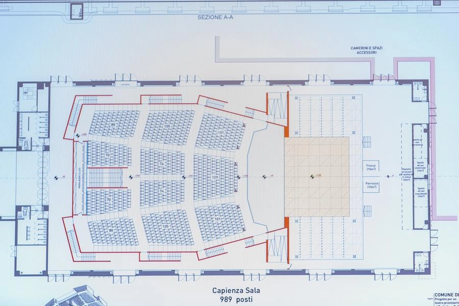 La sala nell'hub della Fiera potrà ospitare quasi mille persone